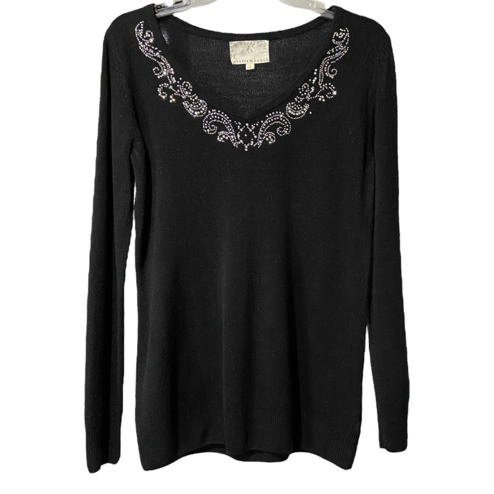 🔴 5/$20, Black embellished sweater top
